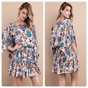 Printed Kimono Dress